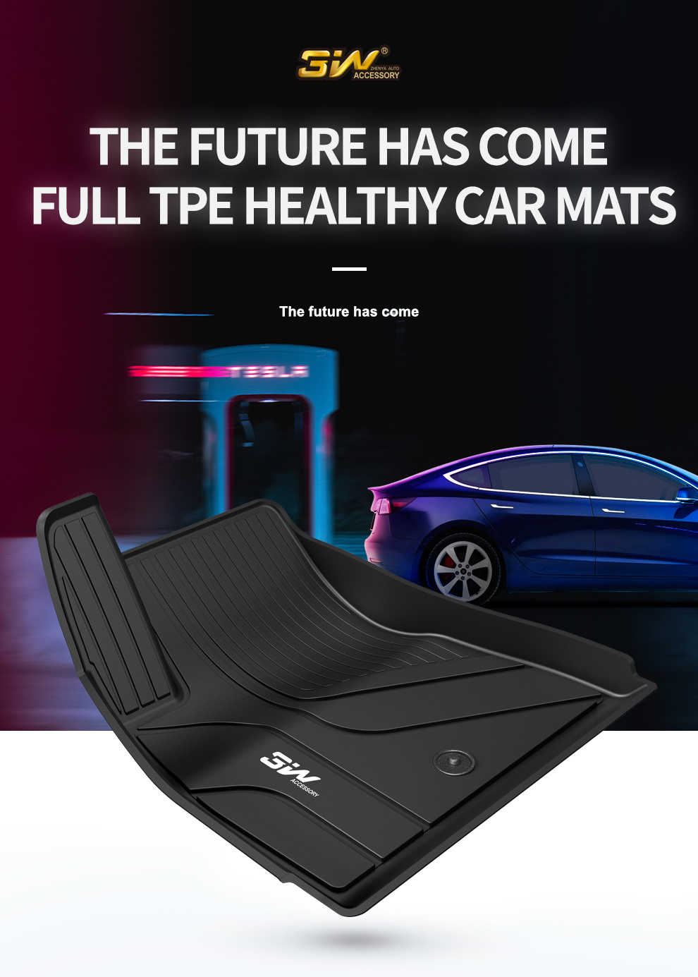 TPE car mat for Tesla4