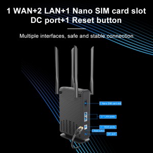 ZBT WE2805-E ESIM Data Global 4G LTE 300Mbps 2.4G OpenWRT Wireless Router With  MTK7628NN Chipset