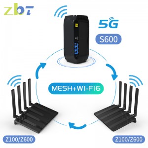 ZBT Z600AX IPQ6000 Wifi 6 Mesh Home Router with Gigabit Ports