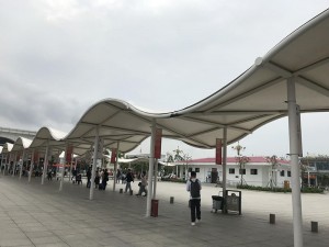 Membrane structure roofing for Guangxi bus station in China