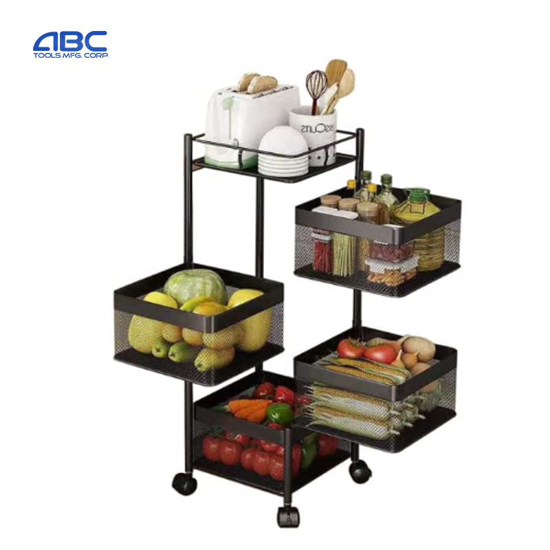 China OEM Bedroom Shelving Units - Squre&Round Rotating Kitchen Storage Shelf – ABC TOOLS detail pictures