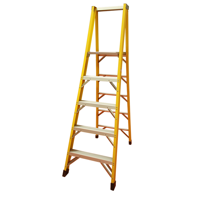 Renewable Design for Compact Folding Ladder Rv - Yellow fiberglass platform step ladder  PFGH105 – ABC TOOLS
