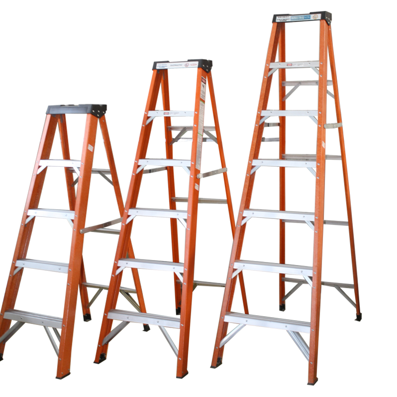 Hot New Products Iron Step Ladder - Climbing Step Ladder Gs En131 Approved Multi Purpose Three Five 3 4 5 6 7 Step Layers Single Side Wide Fiberglass Frp 1 YEAR – ABC TOOLS