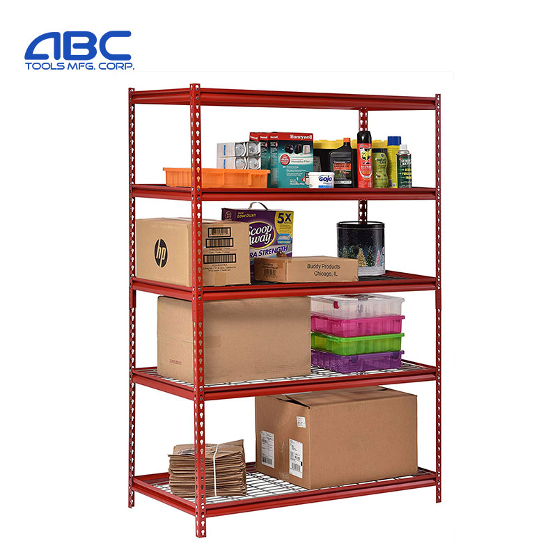 Abctools Rack 48″ W x 24″ D x 72″ H 5-Shelf Heavy Duty Galvanized Steel Metal Shelving Boltless Stacking Storage Racks Featured Image