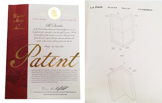 New patent–A combined goods support device