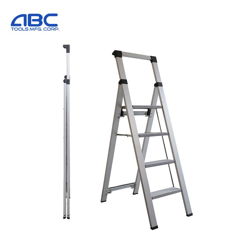 Single-Sided Grade IA Folding Aluminum Household Ladder Step stool