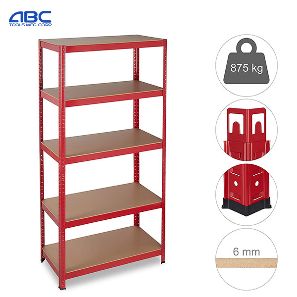 Personlized Products Metal Garage Storage Shelf - Heavy duty 5 layer boltless painted galvanized steel rack for kitchens, warehouses, garages,office – ABC TOOLS