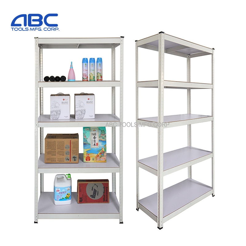 5 tiers powder coated slotted boltless DIY rack shelving