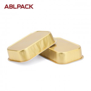 ABLPACK 380ML/ 11.8OZ  Rectangular shape aluminum foil baking trays with pet lid