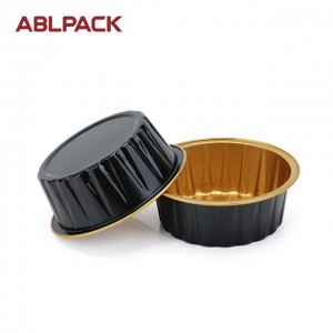 ABLPACK 89ML/3OZ  Round shape aluminum foil baking cups with plastic lid
