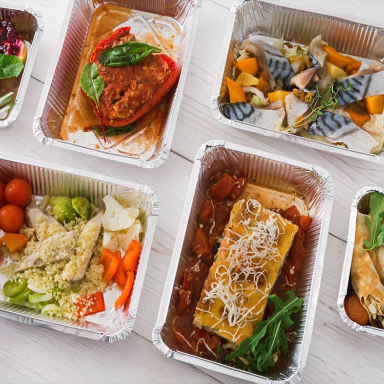 China Takeout food containers with hot sealing aluminum lids Manufacturer  and Supplier