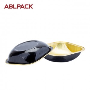 ABLPACK 90ML/ 2.9 OZ  square shape aluminum food container with PET lid