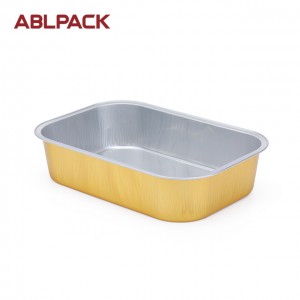 ABLPACK 380ML/12.9OZ  rectangular shape aluminum foil tray with  alu lids