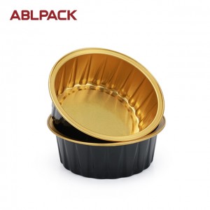ABLPACK 90ML/3OZ Round shape Ramadan use aluminum foil baking cups with PET lids
