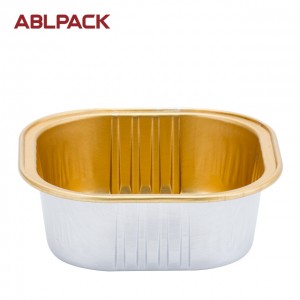 ABLPACK 50ML/ 1.7 OZ  square shape aluminum food container with PET lid