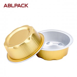 ABLPACK 50ML/ 1.8OZ  Round shape aluminum foil baking cups with sealable alu lid