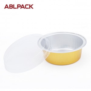 ABLPACK 50ML/  1.7OZ Round shape aluminum foil baking pans with PET lid