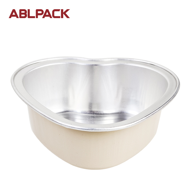ABLPACK 55ML/ 1.8 OZ Heart shape aluminum foil baking cups with PET lid
