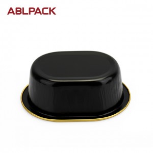 ABLPACK 58ML/2.0 OZ Oval shape Ramadan use aluminum foil baking cups with PET lids