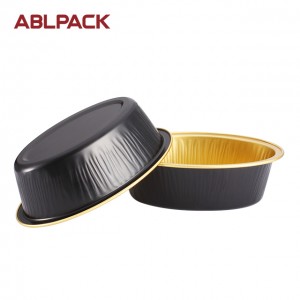 ABLPACK 85ML/ 2.8OZ  Oval shape aluminum foil baking cups with pet lid