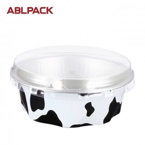 ABLPACK 100ML/3.3 OZ  round shape aluminum foil baking cups with pet lid