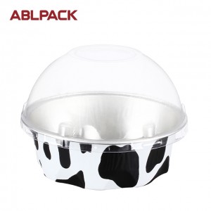 China High Quality Mini Lunch Box Factories –   ABLPACK 100ML/3.3 OZ  round shape aluminum foil baking cups with pet lid – ABL Baking