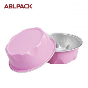 ABLPACK 100 ML/ 3.3OZ  round aluminum foil baking cups with lid