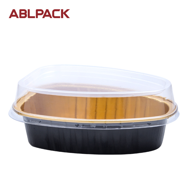 ABLPACK 100ML/ 3.3 OZ Triangle shape aluminum foil baking cups with PET lid