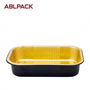 ABLPACK 1050ML/ 35  OZ  rectangular aluminum foil tray with pet lid