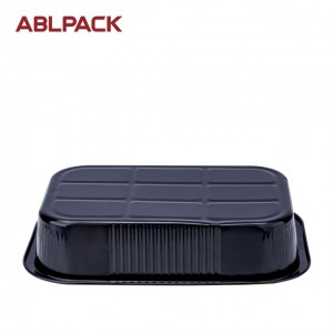 ABLPACK 1050ML/ 35  OZ  rectangular aluminum foil tray with pet lid