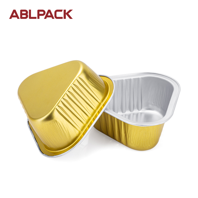 China ABLPACK 118 ML/ 3.8OZ triangular aluminum foil baking tray with high  pet lid Manufacturer and Supplier