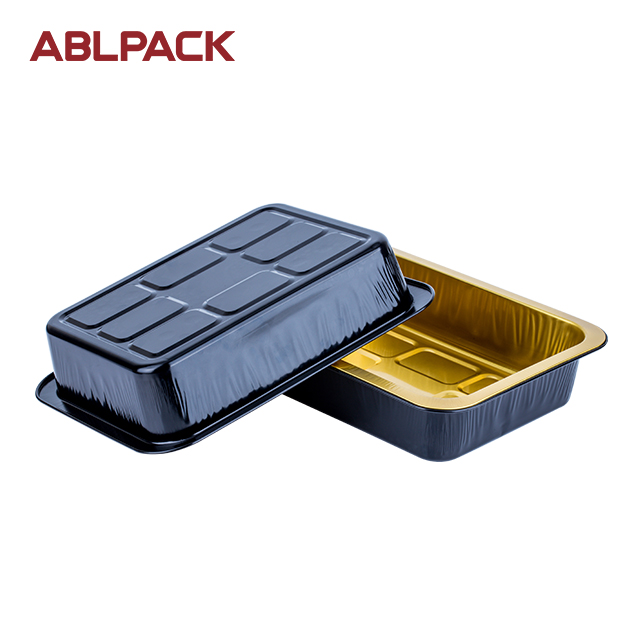 China ABLPACK 1200 ML/42.9 OZ 9*8 aluminum foil takeaway food tray with  PET/ PP lid Manufacturer and Supplier