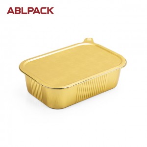 ABLPACK 1450ML/ 50 OZ  rectangular aluminum foil tray with heating sealable lid