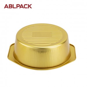 ABLPACK 1458ML/ 49 OZ  Round shape aluminum foil baking cups with PET lid