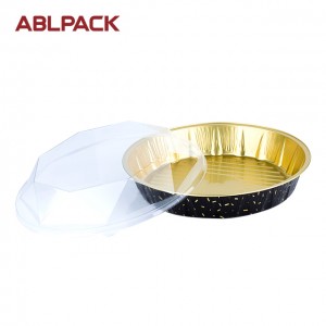 ABLPACK 1250 ML/44.64 OZ  aluminum foil round baking pan with diamond lid