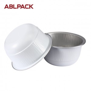 ABLPACK 150ML/5OZ  Round shape aluminum foil baking cups with plastic lids