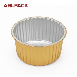 ABLPACK 1730 ML/ 58.5 OZ golden color aluminum foil pots  with PP lid