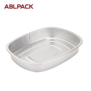 ABLPACK 1900 ML/ 64.2OZ  oval shape aluminum foil pan takeaway container with lids