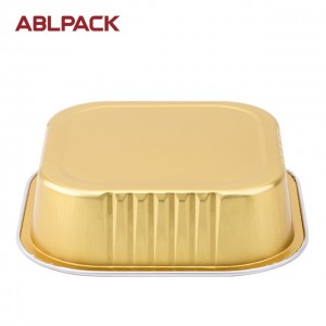 ABLPACK 220ML/7.4OZ  Square shape aluminum foil tray with sealable alu lids