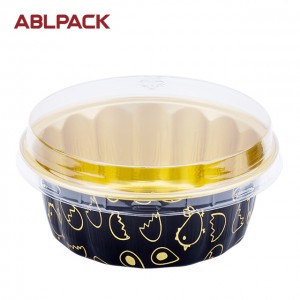 Small Baking Dish Suppliers –  ABLPACK 235 ML/ 7.8 OZ middle size aluminum foil baking cups with PET lid – ABL Baking