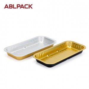ABLPACK 248ML/8.3 OZ  Rectangular shape aluminum foil baking tray with pet lid sandwich box