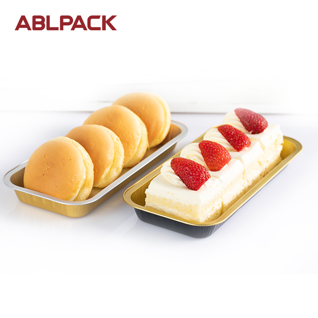 ABLPACK 248ML/8.3 OZ  Rectangular shape aluminum foil baking tray with pet lid sandwich box Featured Image