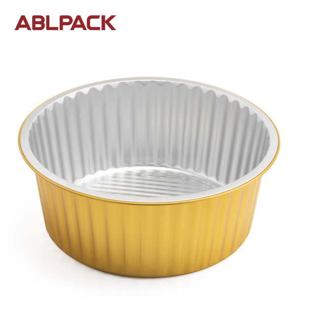ABLPACK 3600ML/ 128 OZ  round shape aluminum foil container with plastic lid