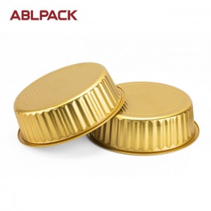 ABLPACK 4000ML/169OZ  Round shape aluminum foil container with plastic lid