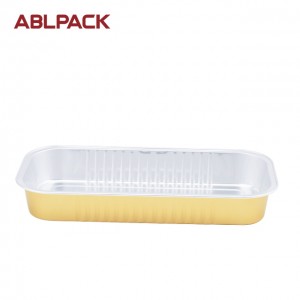 ABLPACK 500 ML/16.7 OZ  Rectangular aluminum foil baking tray with PET lid