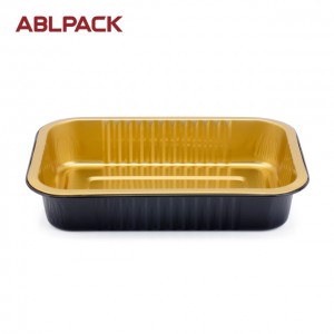 ABLPACK 590ML/ 19.9OZ  rectangular shape aluminum foil loaf pan with PET lid