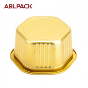 ABLPACK 598ML/  21OZ Special shape aluminum foil baking cups with PET lid