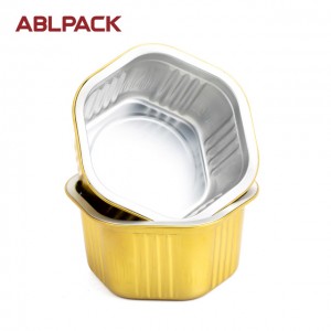 ABLPACK 598ML/  21OZ Special shape aluminum foil baking cups with PET lid