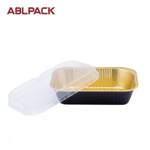 ABLPACK 620 ML/20.7 OZ aluminum foil takeaway food container with PET lid