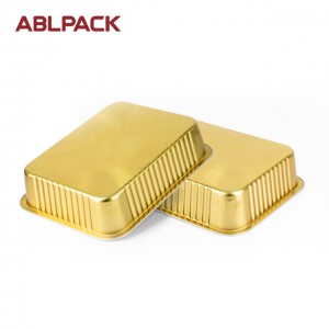 ABLPACK 2150ML/74.1OZ Rectangular shape aluminum foil baking pans with PET lid